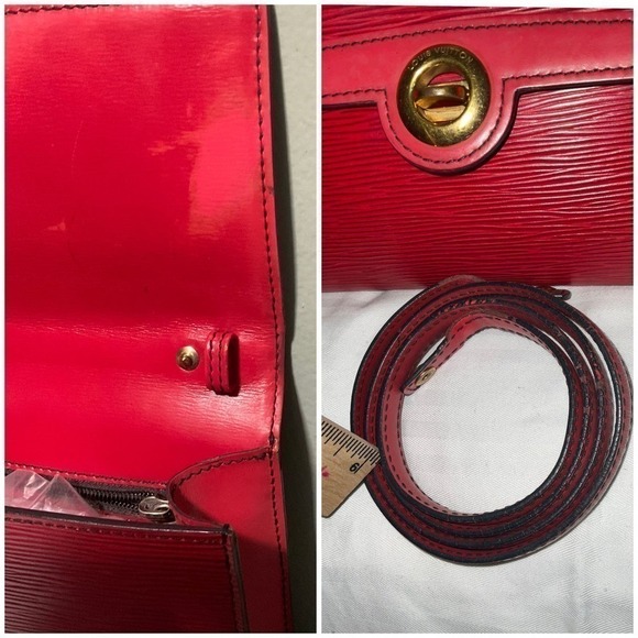 LOUIS VUITTON Red Epi Arsch Shoulder Bag 2Way clutch Red - Picture 12 of 16
